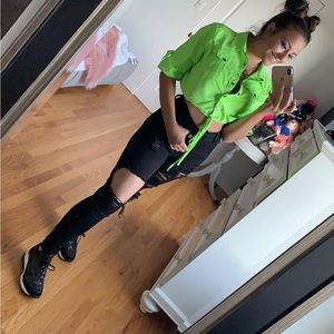 Green Light Weight Crop Top